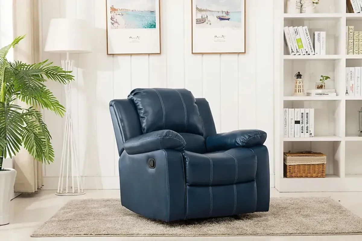 Absecon Blue Rocker Recliner