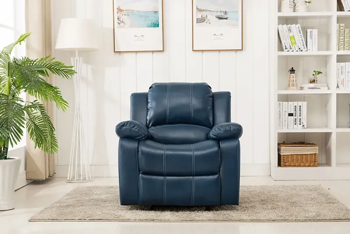 Absecon Blue Rocker Recliner