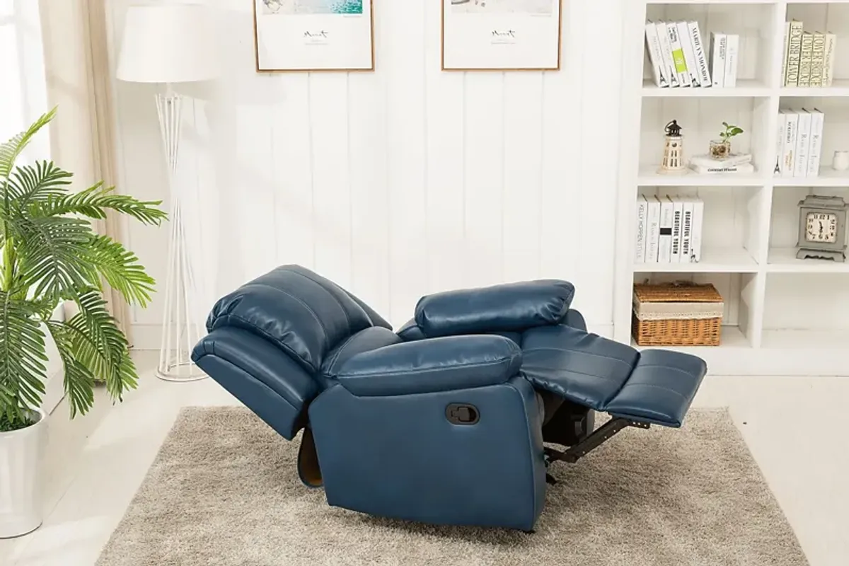 Absecon Blue Rocker Recliner