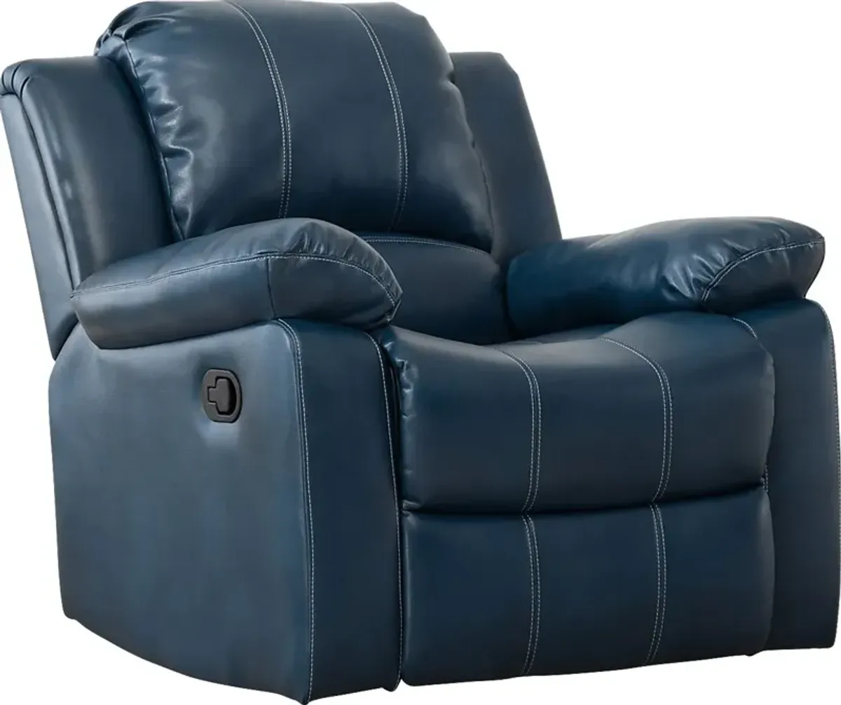 Absecon Blue Rocker Recliner