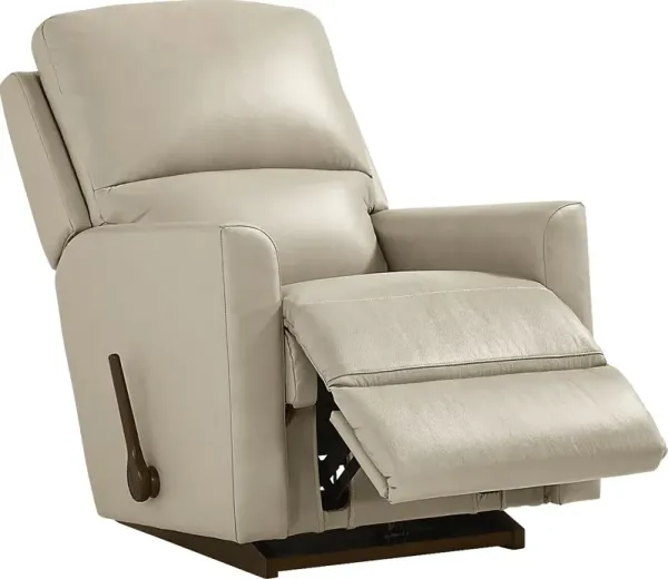 Wynne I Gray Leather Rocker Recliner