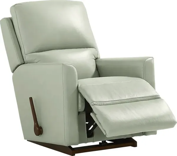 Castmore Green Triple Power Leather Recliner by Rooms To Go