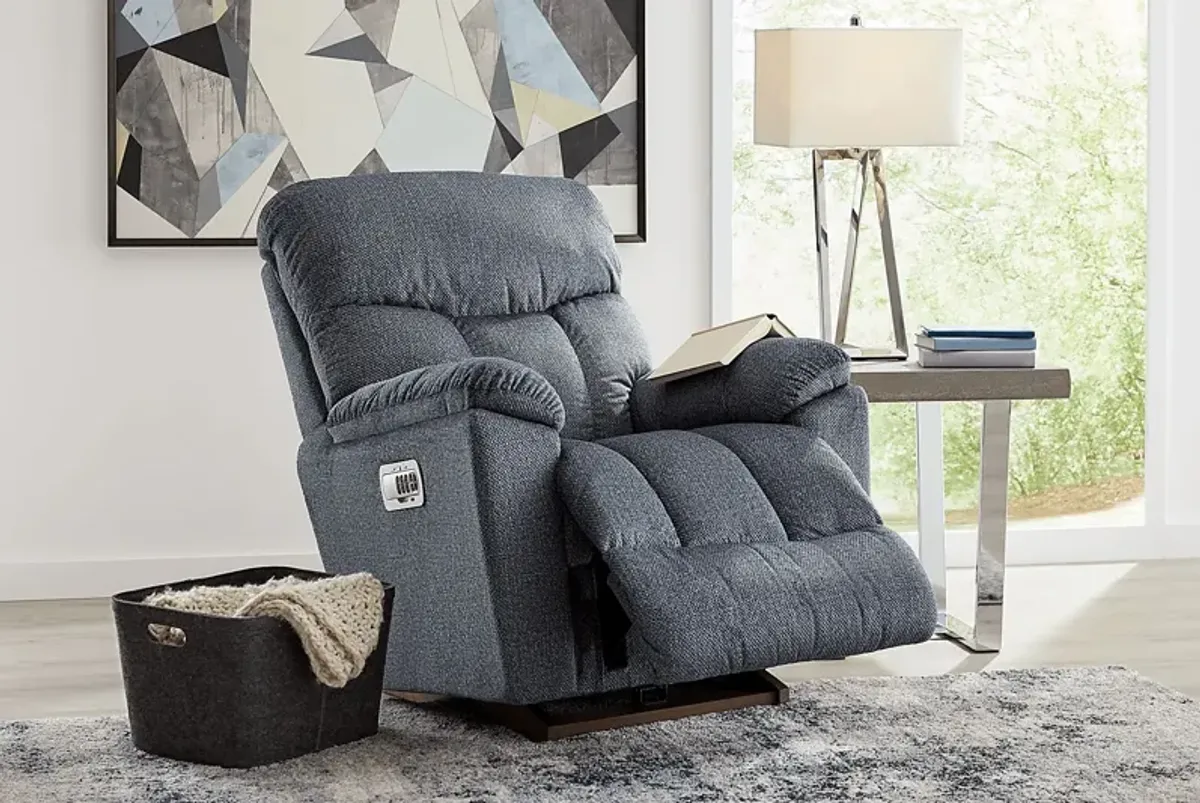 La-Z-Boy Morrison III Slate Blue Dual Power Recliner