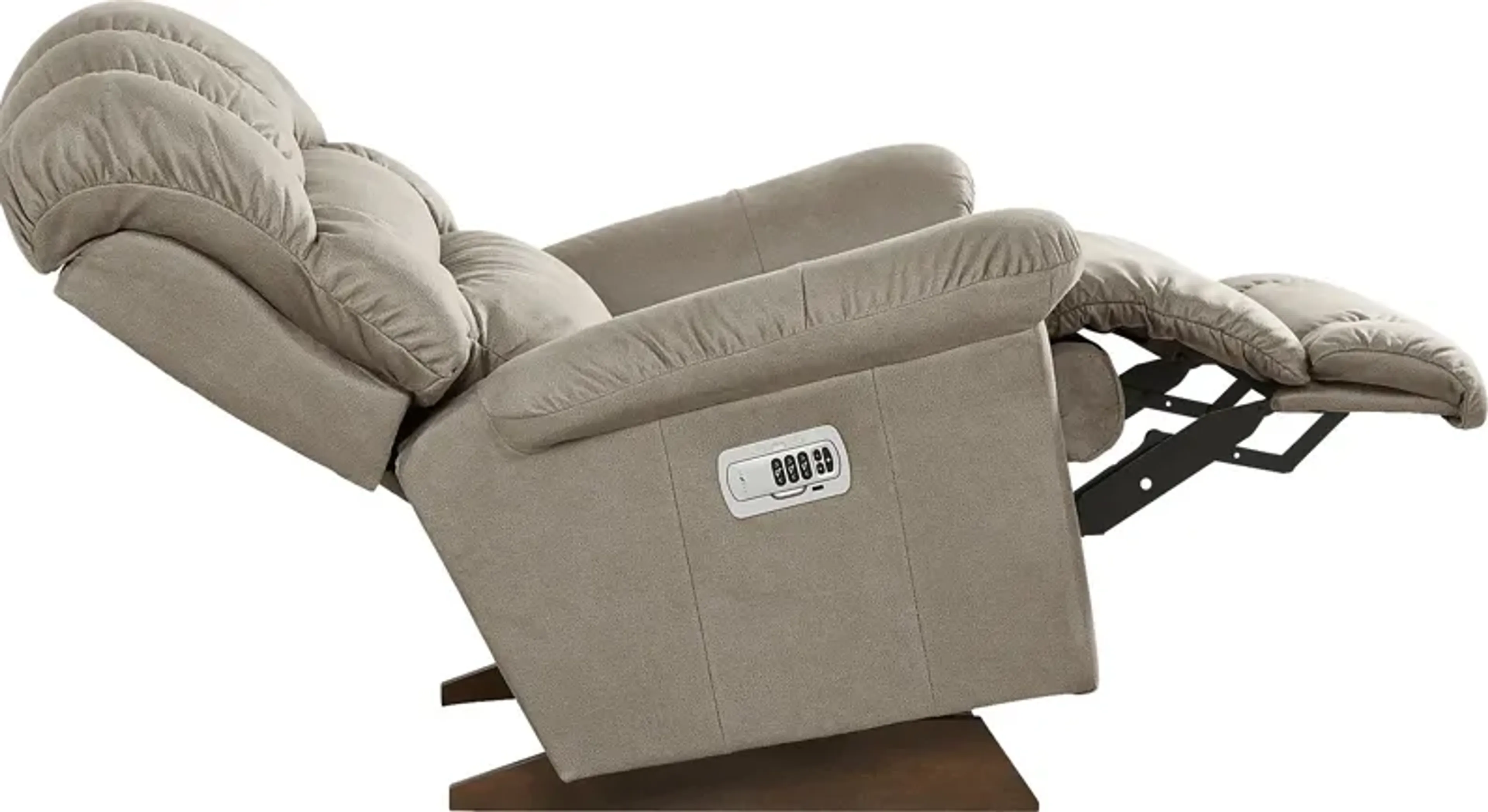 La Z Boy Randell Iii Taupe Dual Power Recliner Rooms To Go