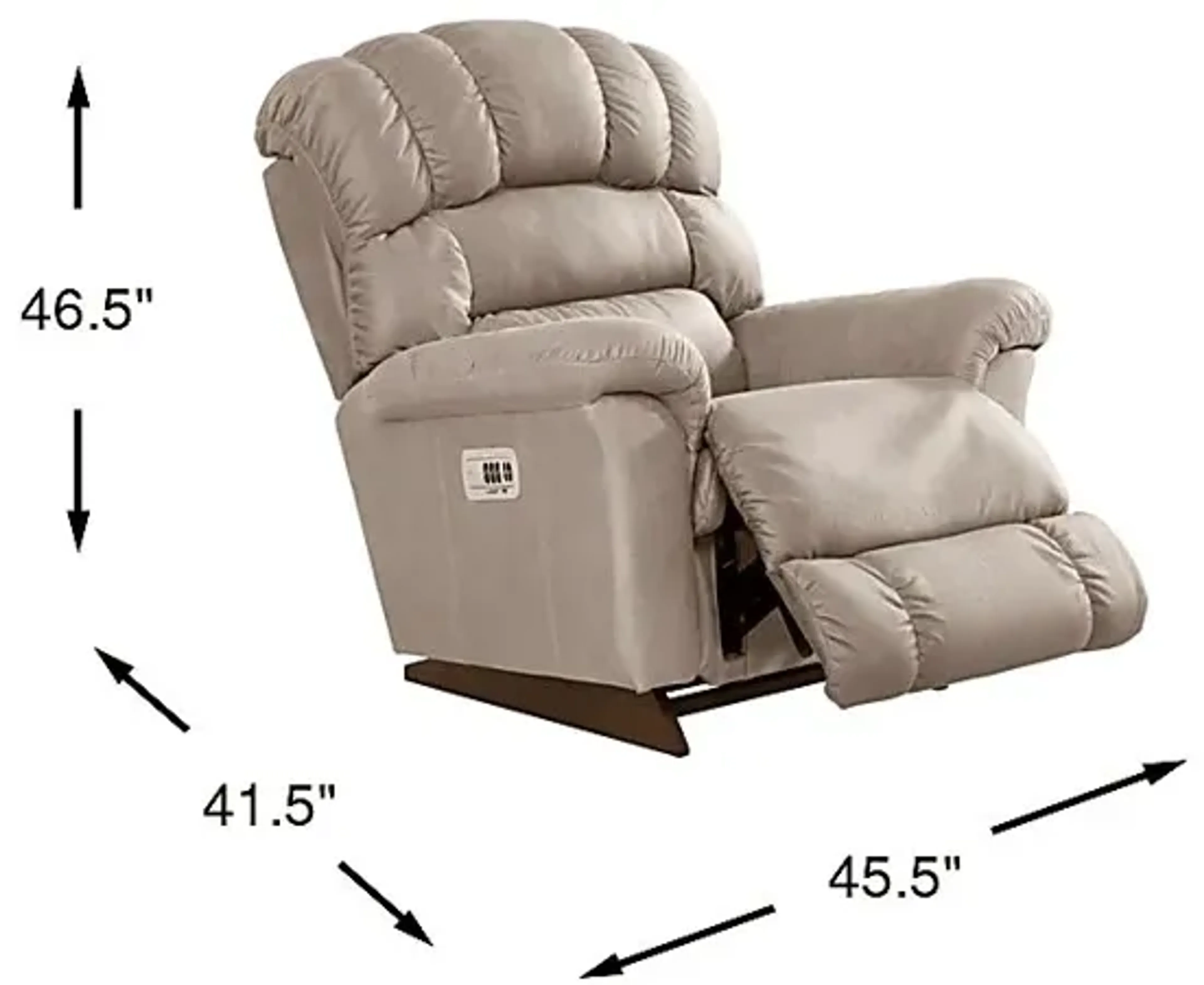 La-Z-Boy Randell III Taupe Dual Power Recliner | Furniture.com