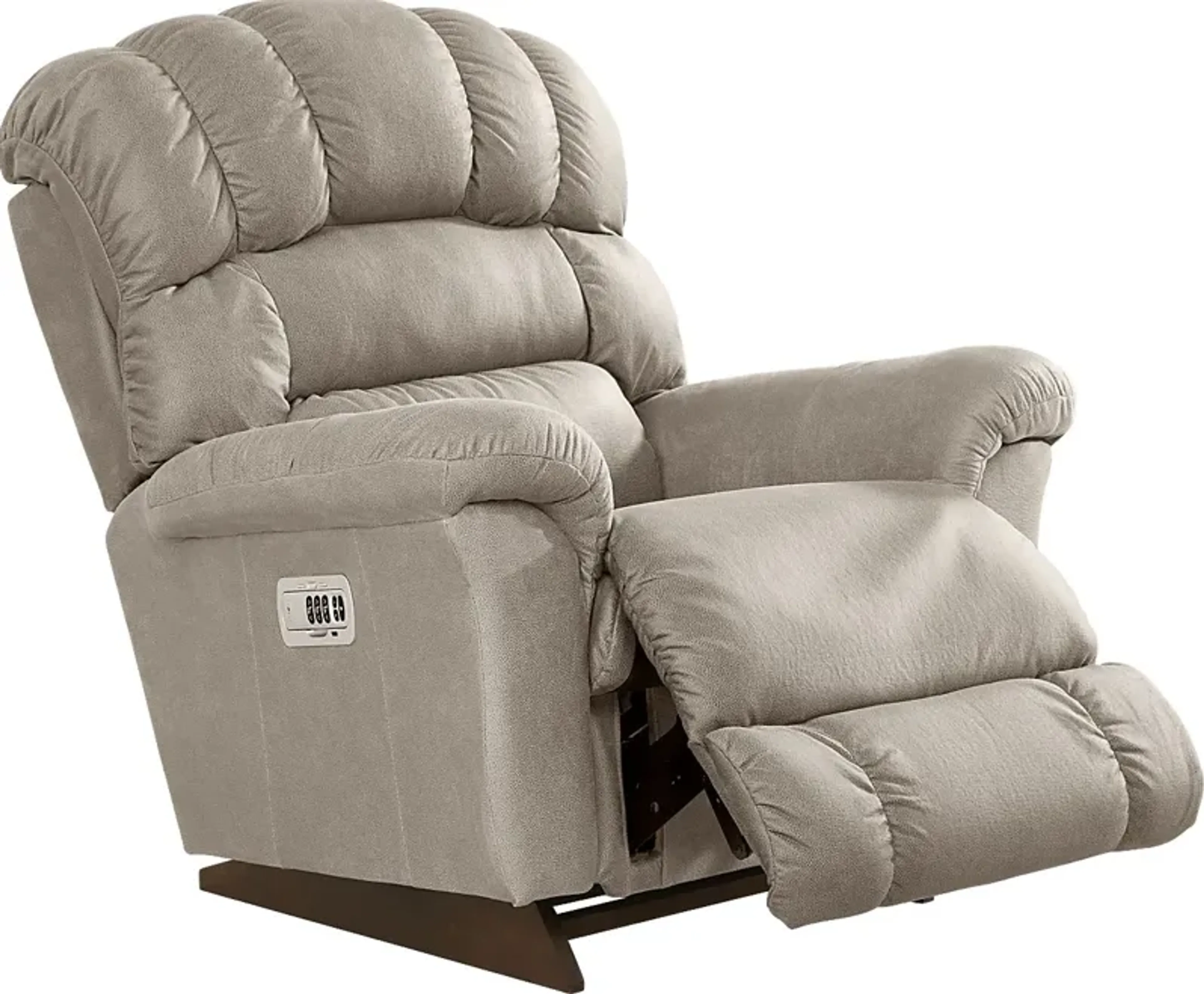 La Z Boy Randell Iii Taupe Dual Power Recliner Rooms To Go