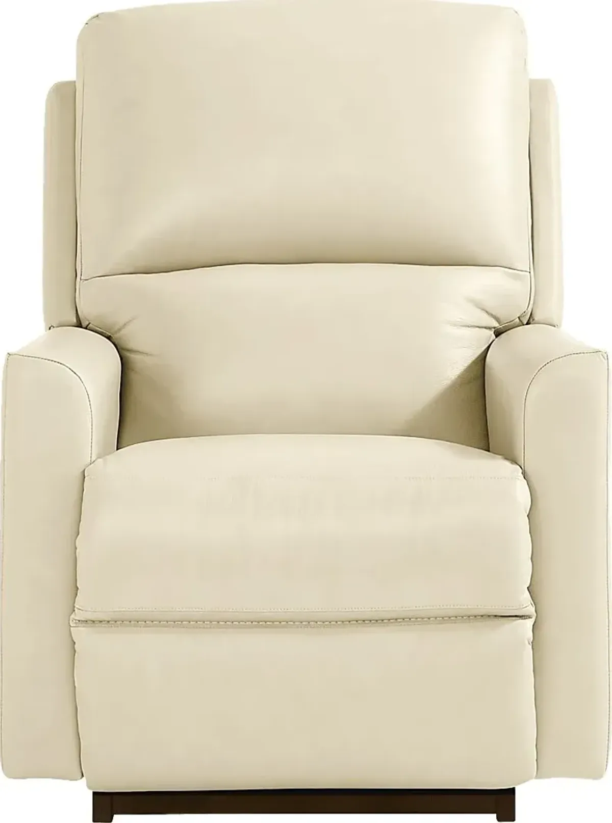 Wynne III Ivory Leather Dual Power Recliner
