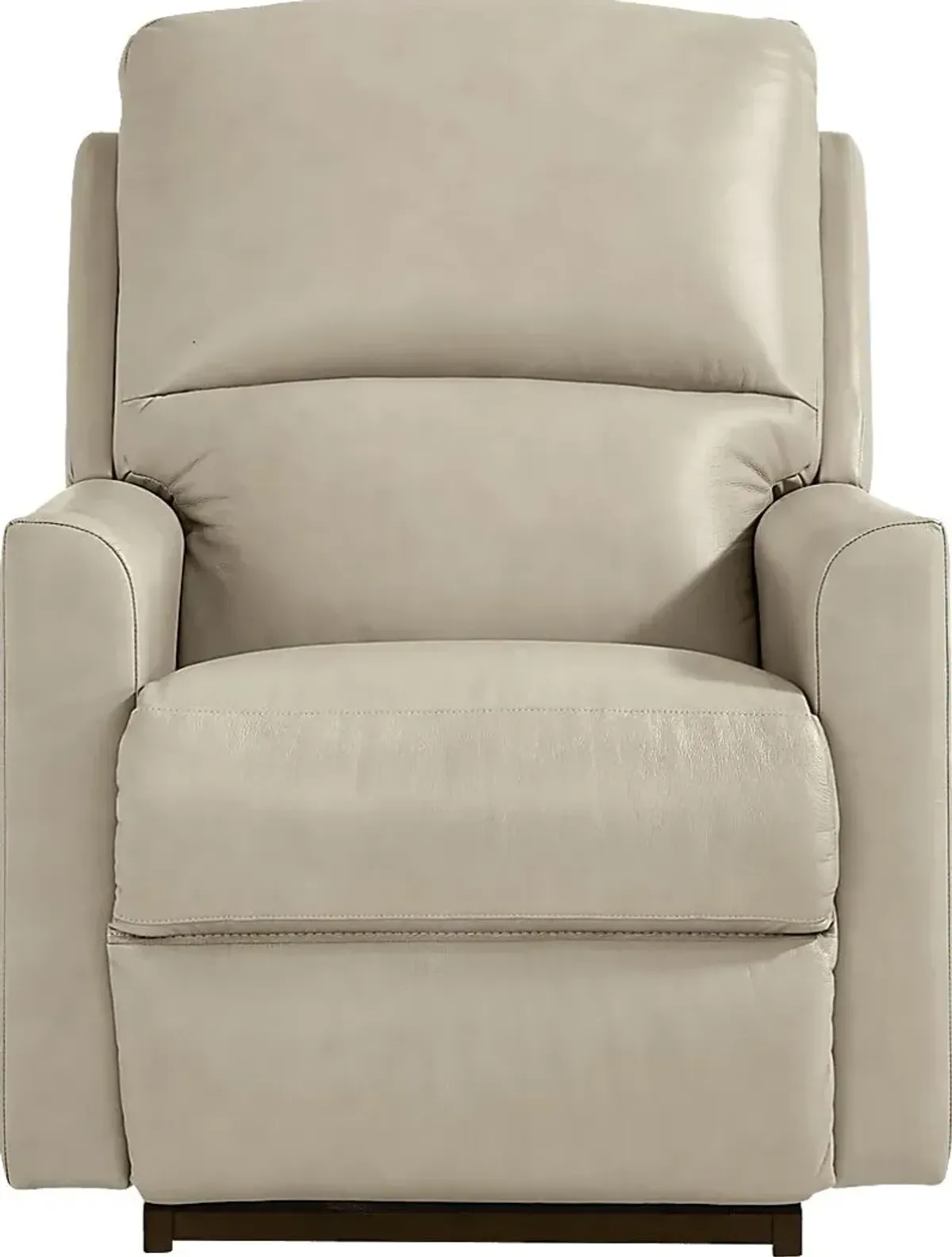 Wynne III Gray Leather Dual Power Recliner