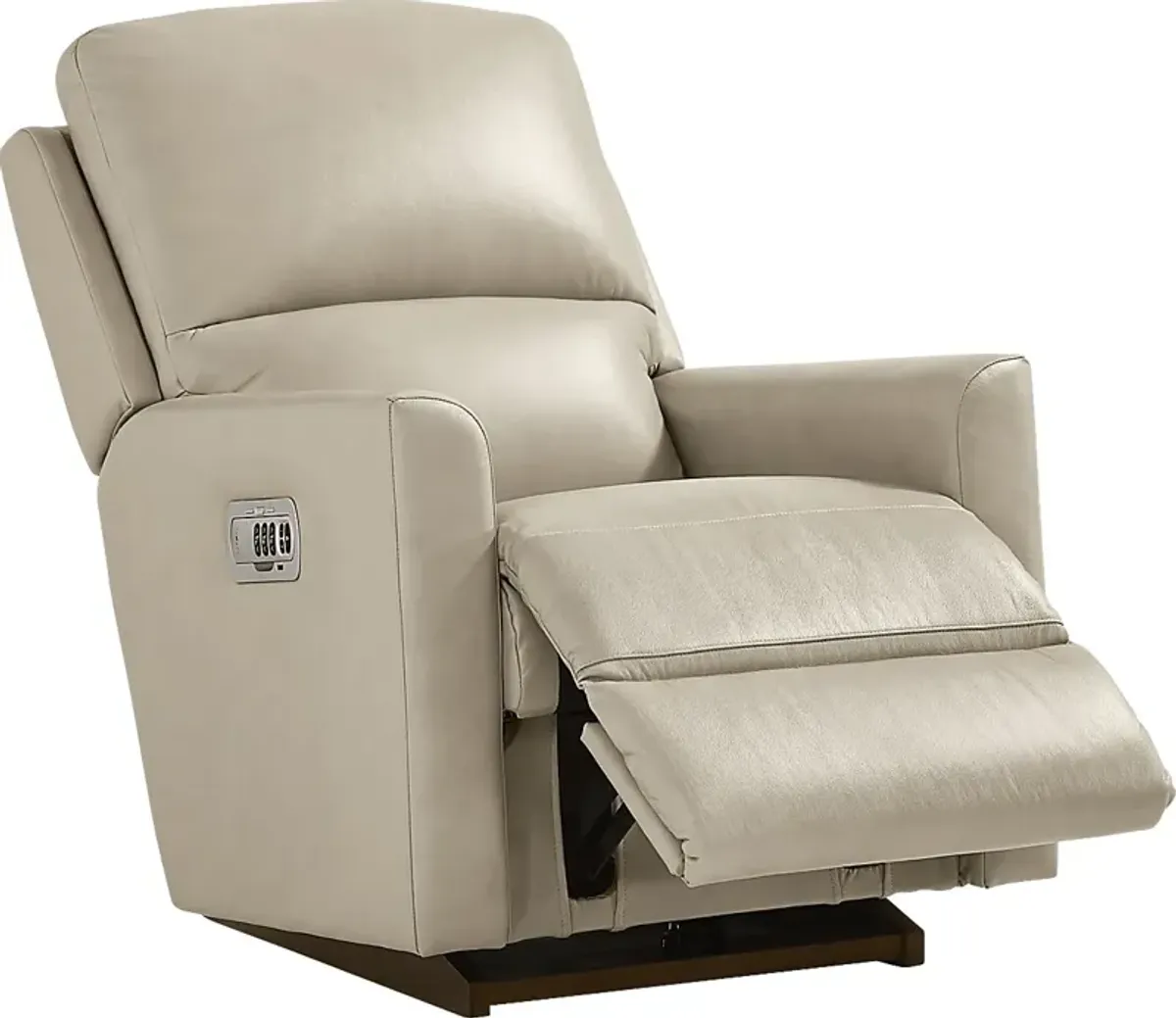 Wynne III Gray Leather Dual Power Recliner