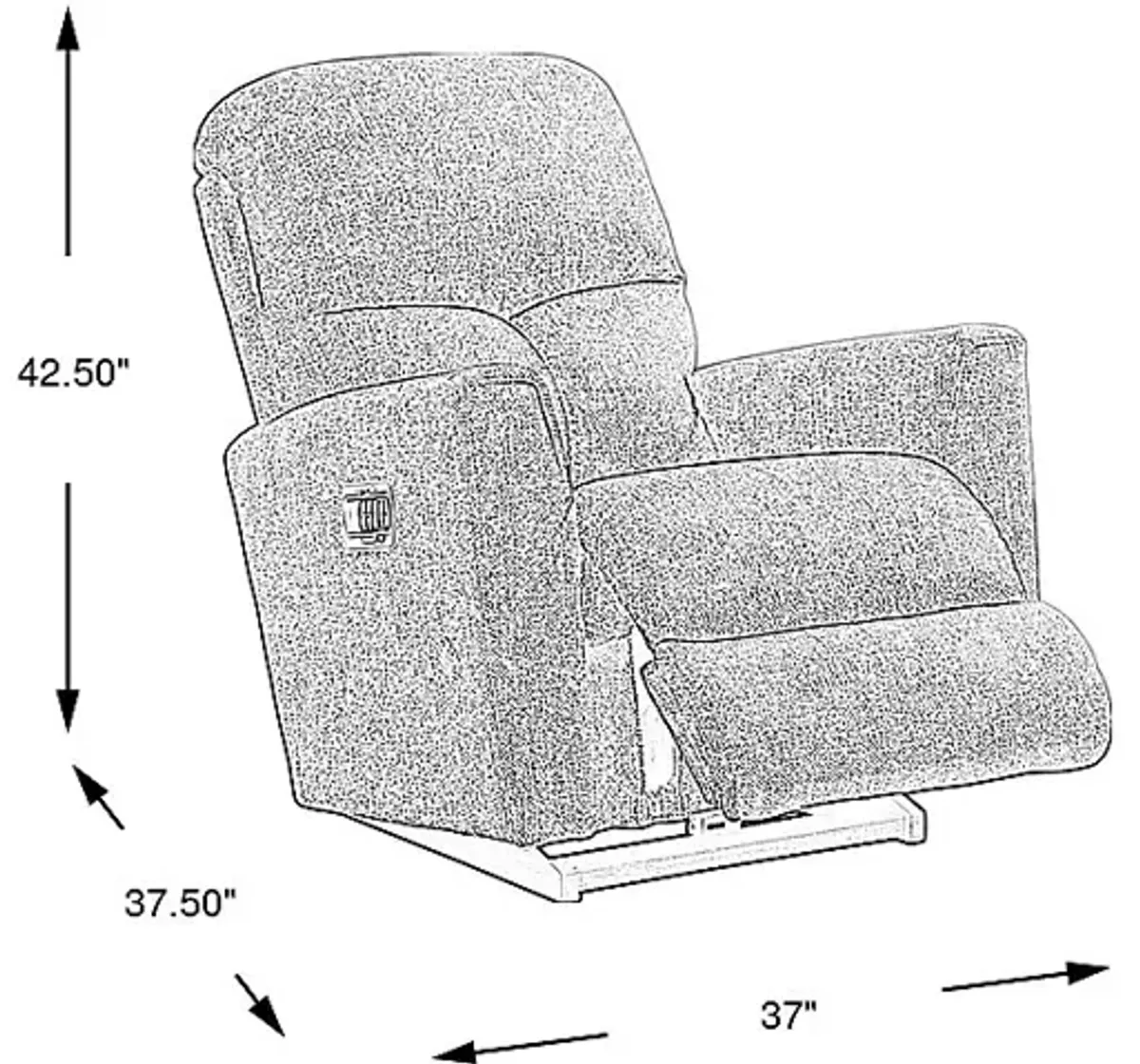 La-Z-Boy Hawthorn III Blue Dual Power Recliner