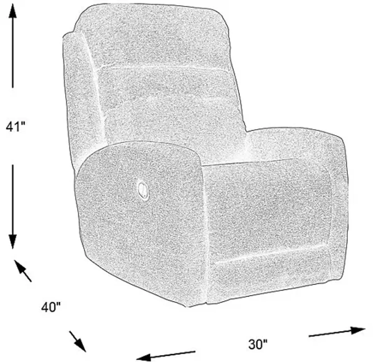 Bessemer Navy Dual Power Recliner