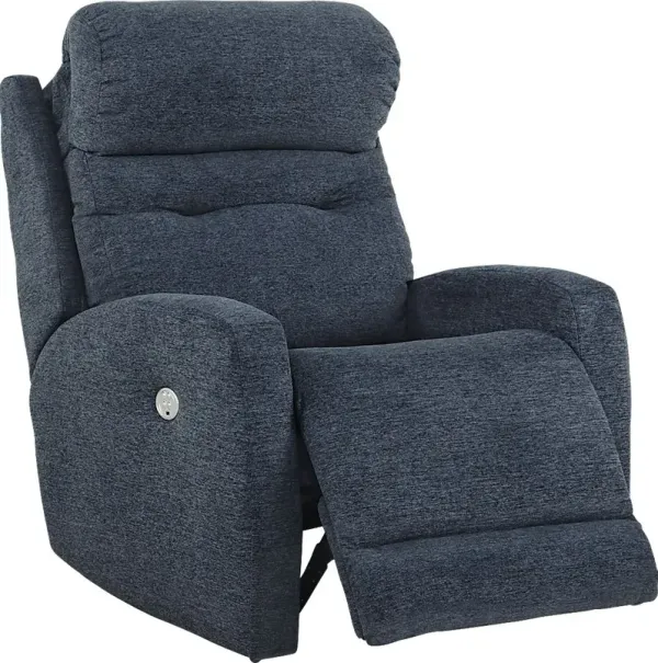 La-Z-Boy Morrison III Slate Blue Dual Power Recliner by Rooms To