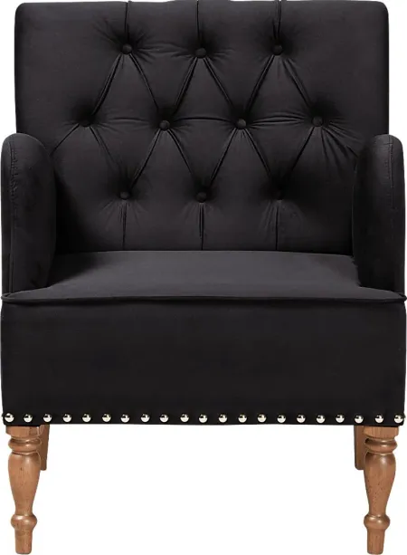Corlandt Black Accent Chair