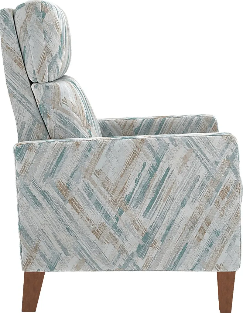 Brentway Blue Push Back Recliner