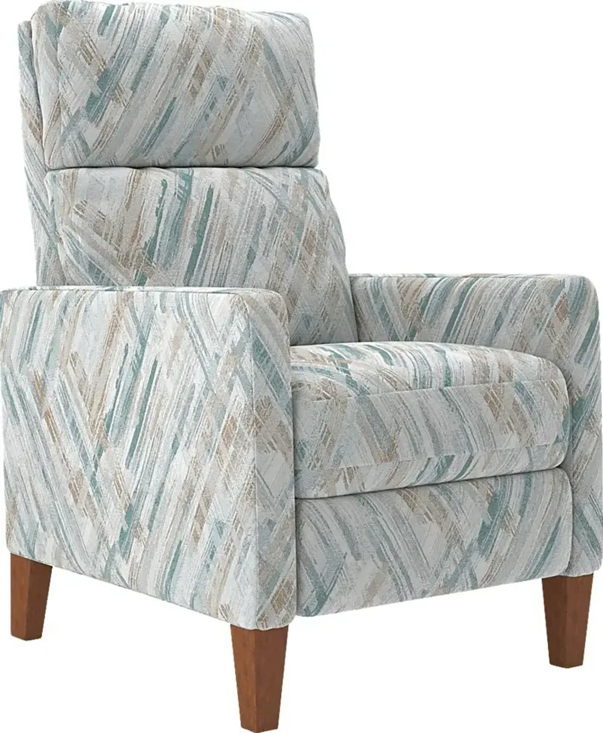 Brentway Blue Push Back Recliner