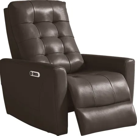 Dashwood Brown Leather Dual Power Recliner