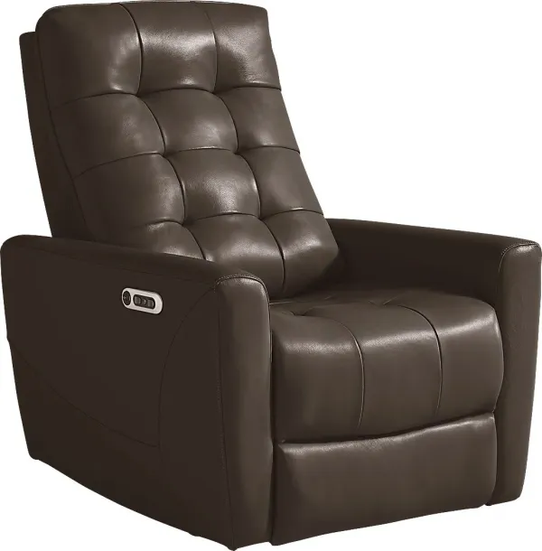 Dashwood Brown Leather Dual Power Recliner