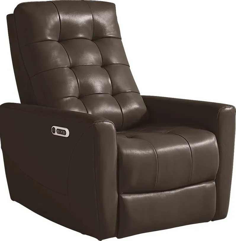 Dashwood Brown Leather Dual Power Recliner