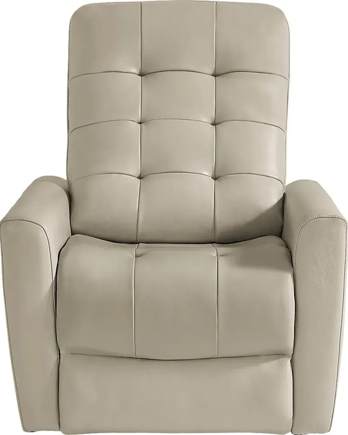 Dashwood Beige Leather Dual Power Recliner