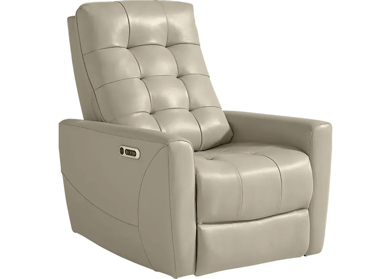 Dashwood Beige Leather Dual Power Recliner