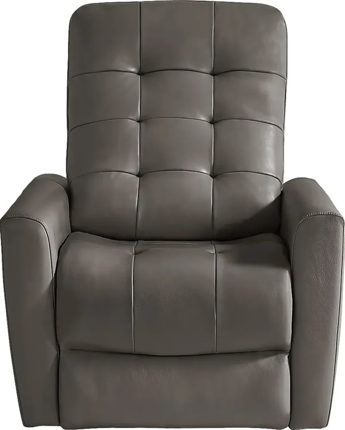 Dashwood Gray Leather Dual Power Recliner