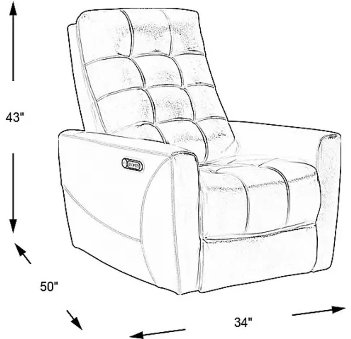 Dashwood Gray Leather Dual Power Recliner