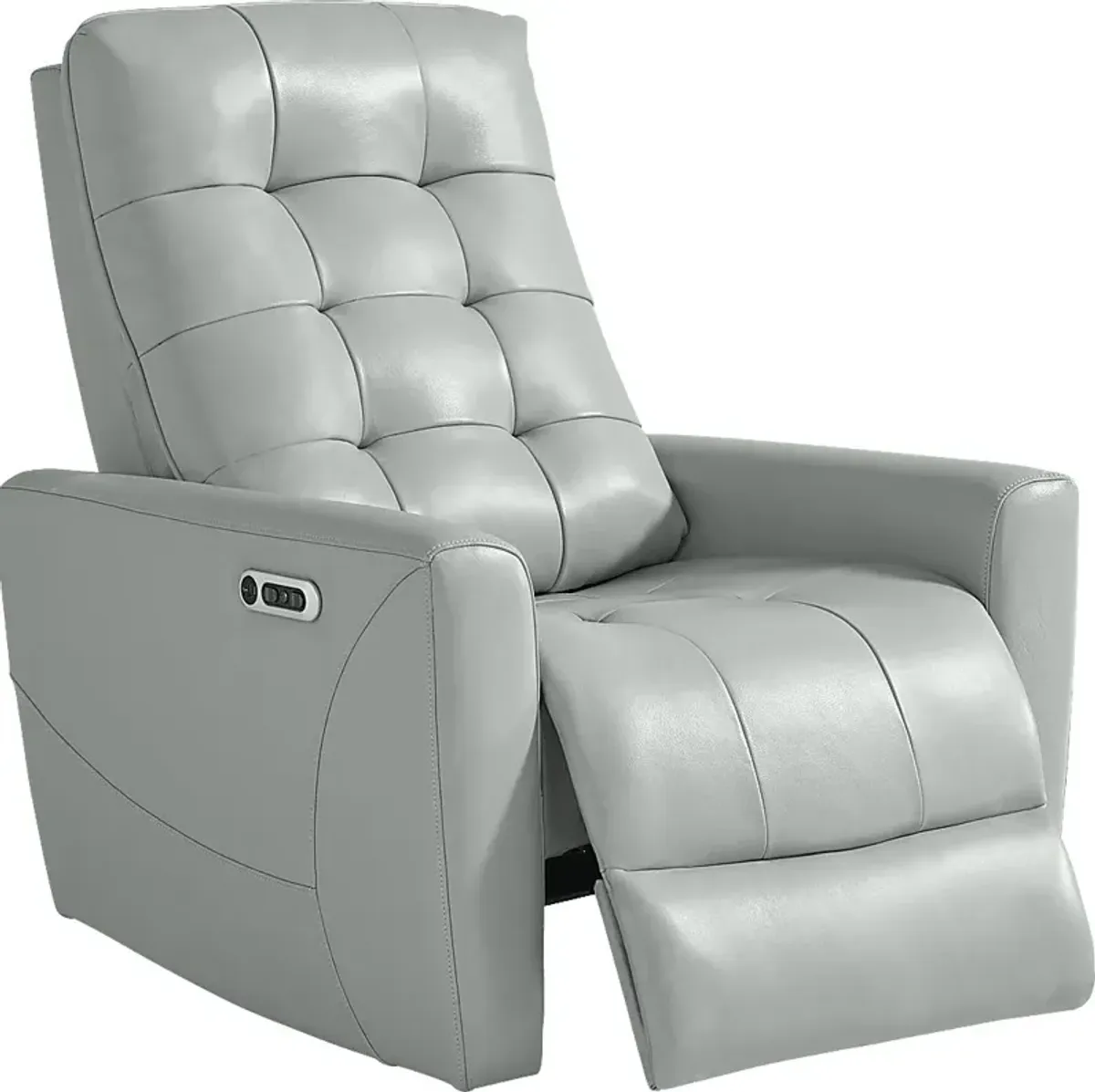 Dashwood Aqua Leather Dual Power Recliner