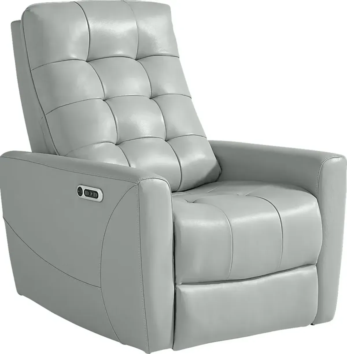 Dashwood Aqua Leather Dual Power Recliner