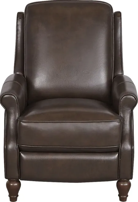 Westport Chocolate Leather Push Back Recliner
