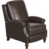 Westport Chocolate Leather Push Back Recliner