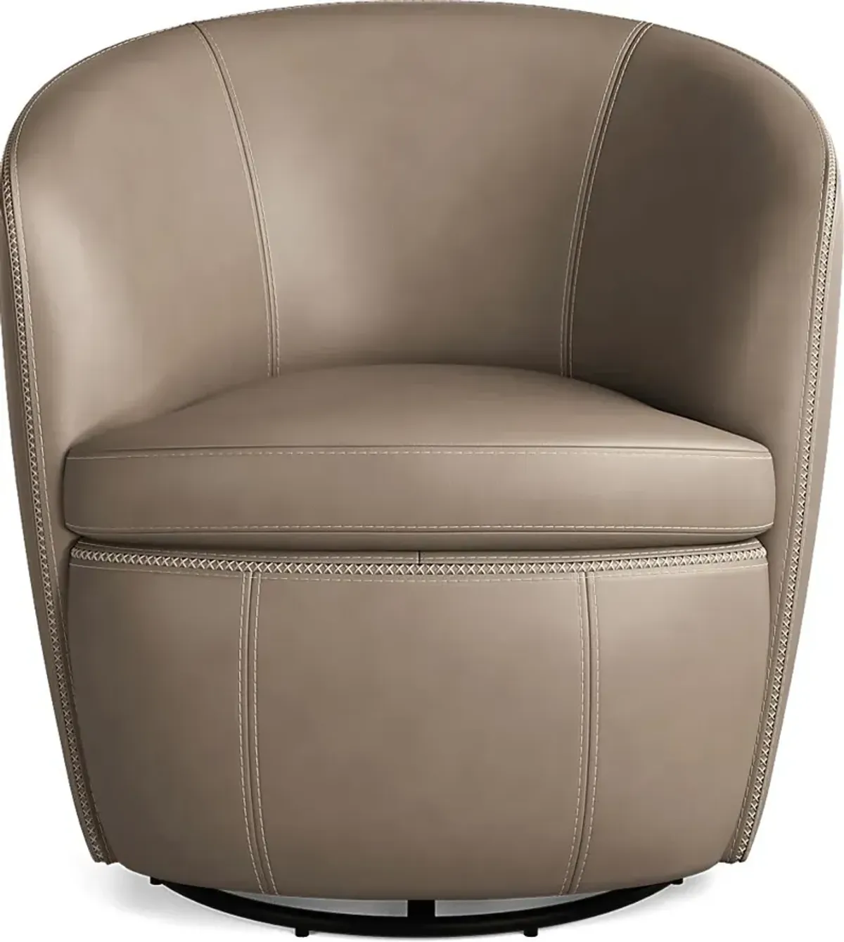 Damascus Stone Leather Swivel Chair