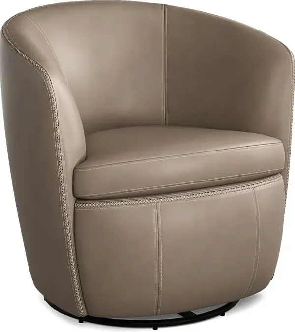 Damascus Stone Leather Swivel Chair