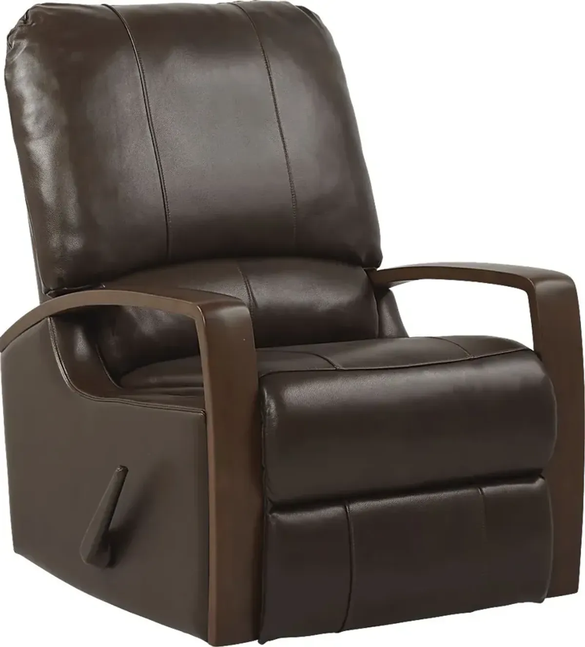 Heston Chocolate Leather Swivel Recliner