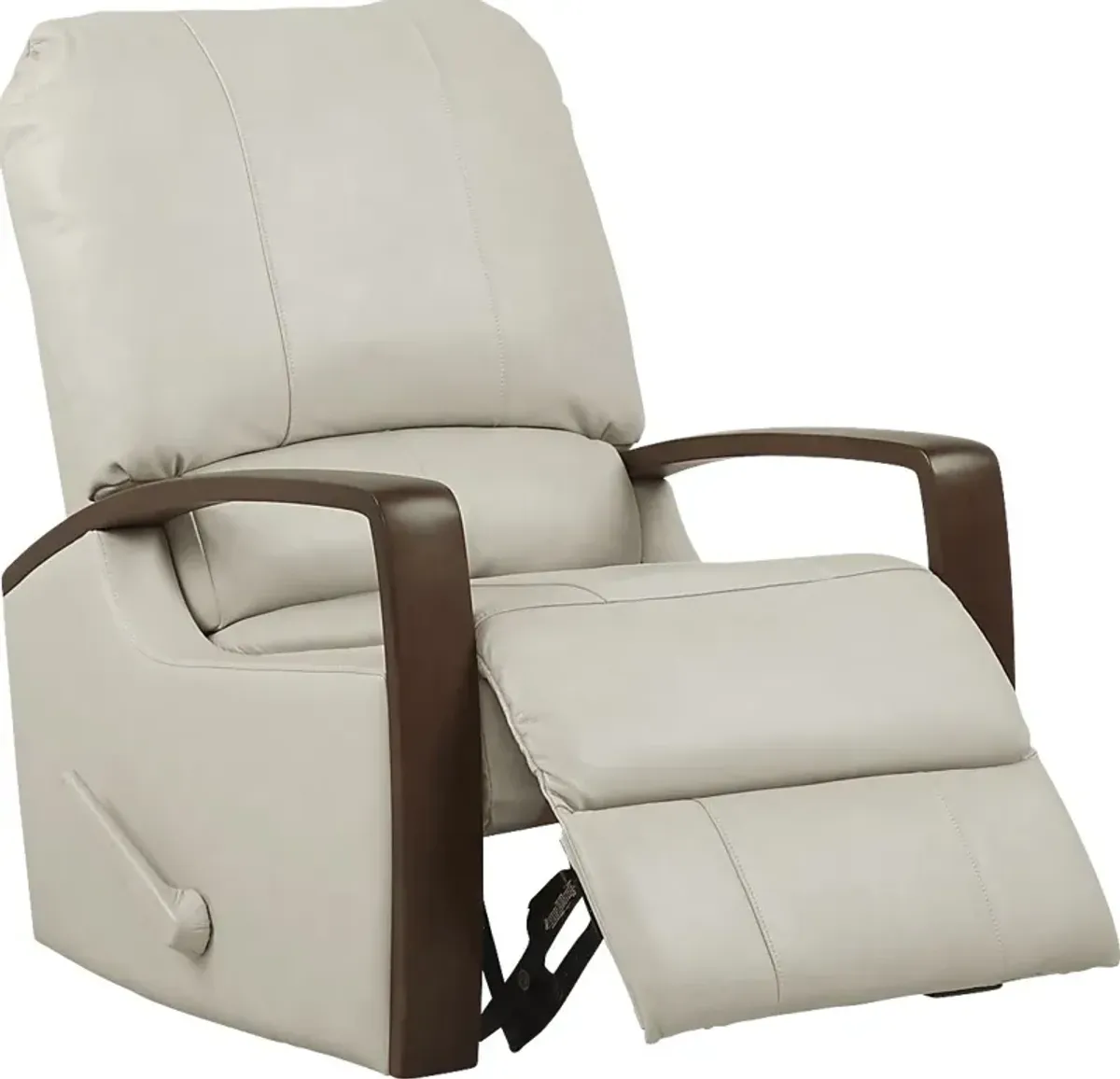 Heston Pearl Leather Swivel Recliner