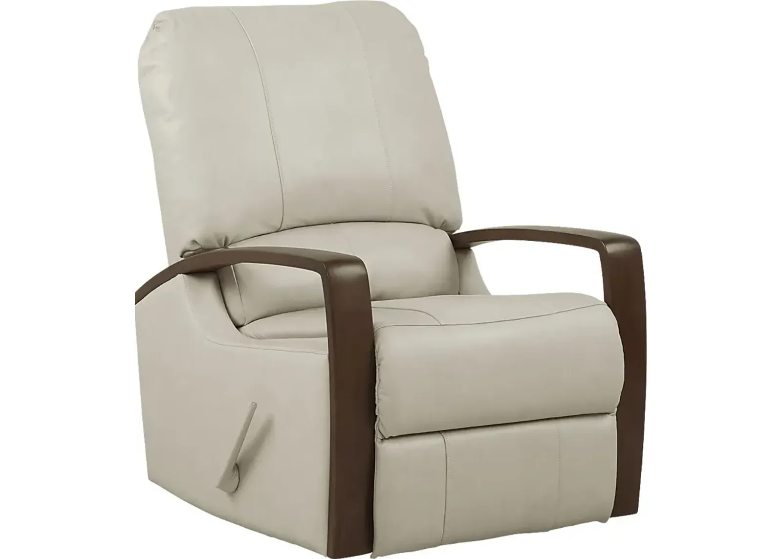 Heston Pearl Leather Swivel Recliner