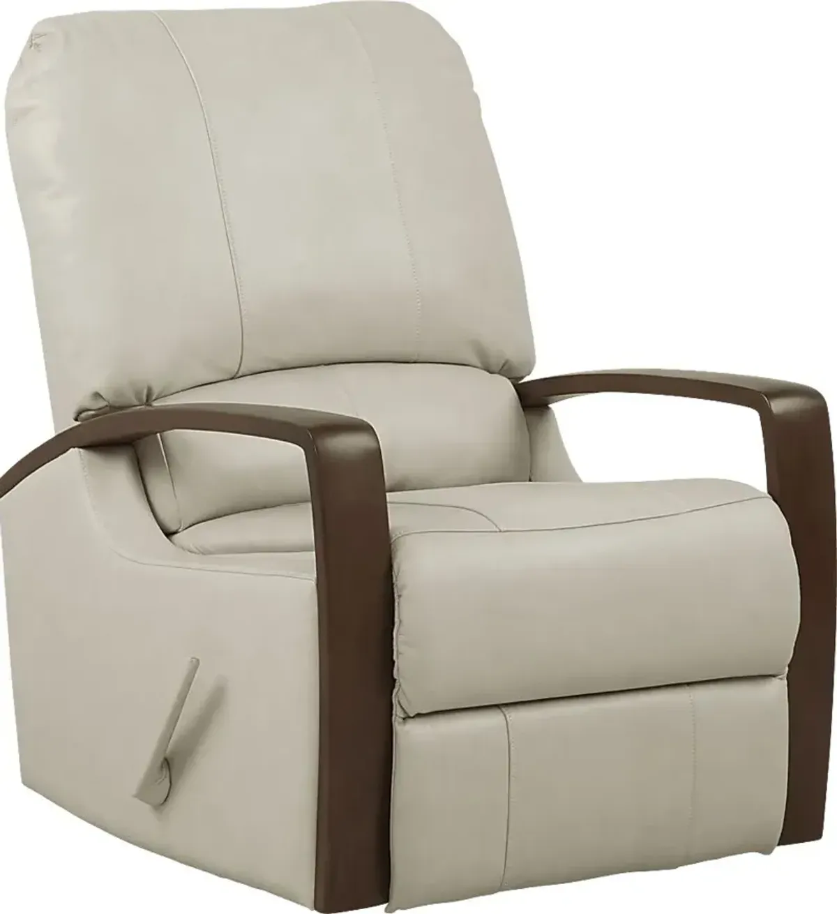 Heston Pearl Leather Swivel Recliner