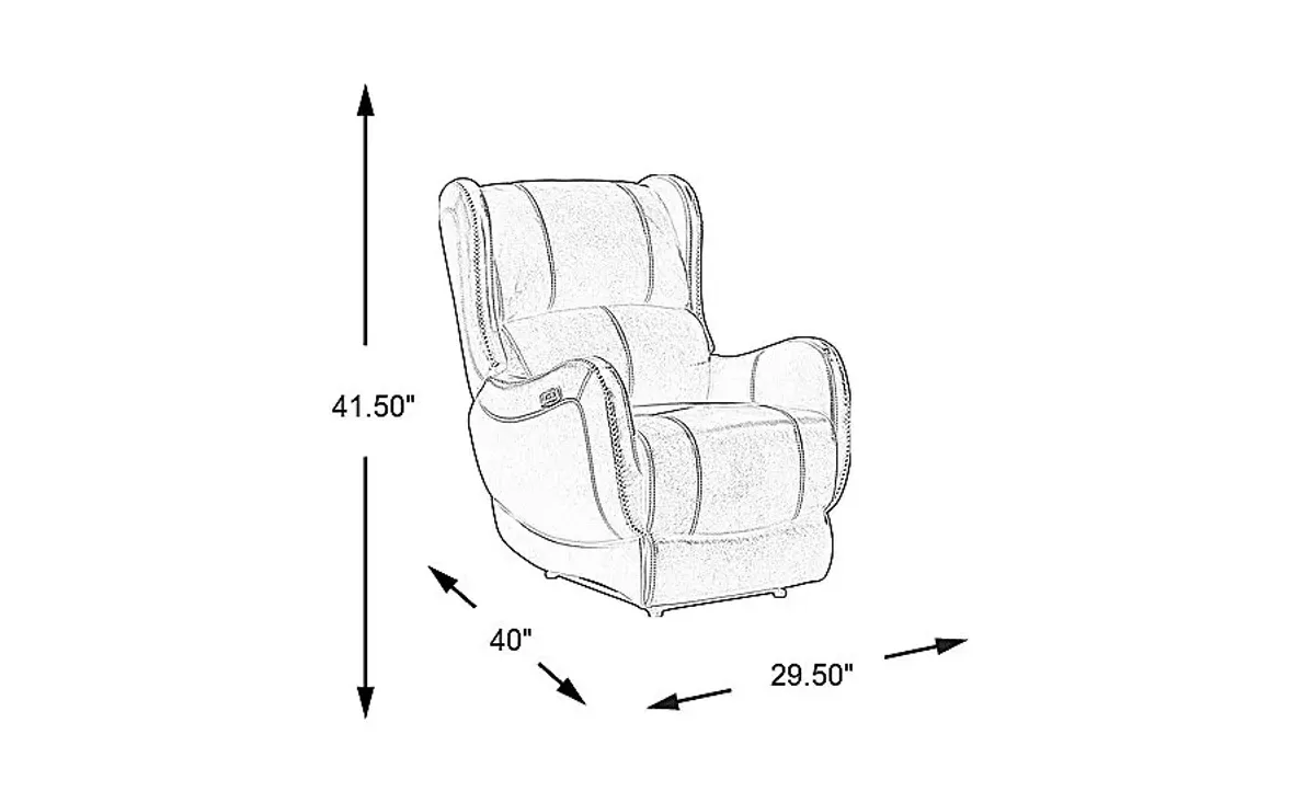 Oxford Square Brown Dual Power Recliner