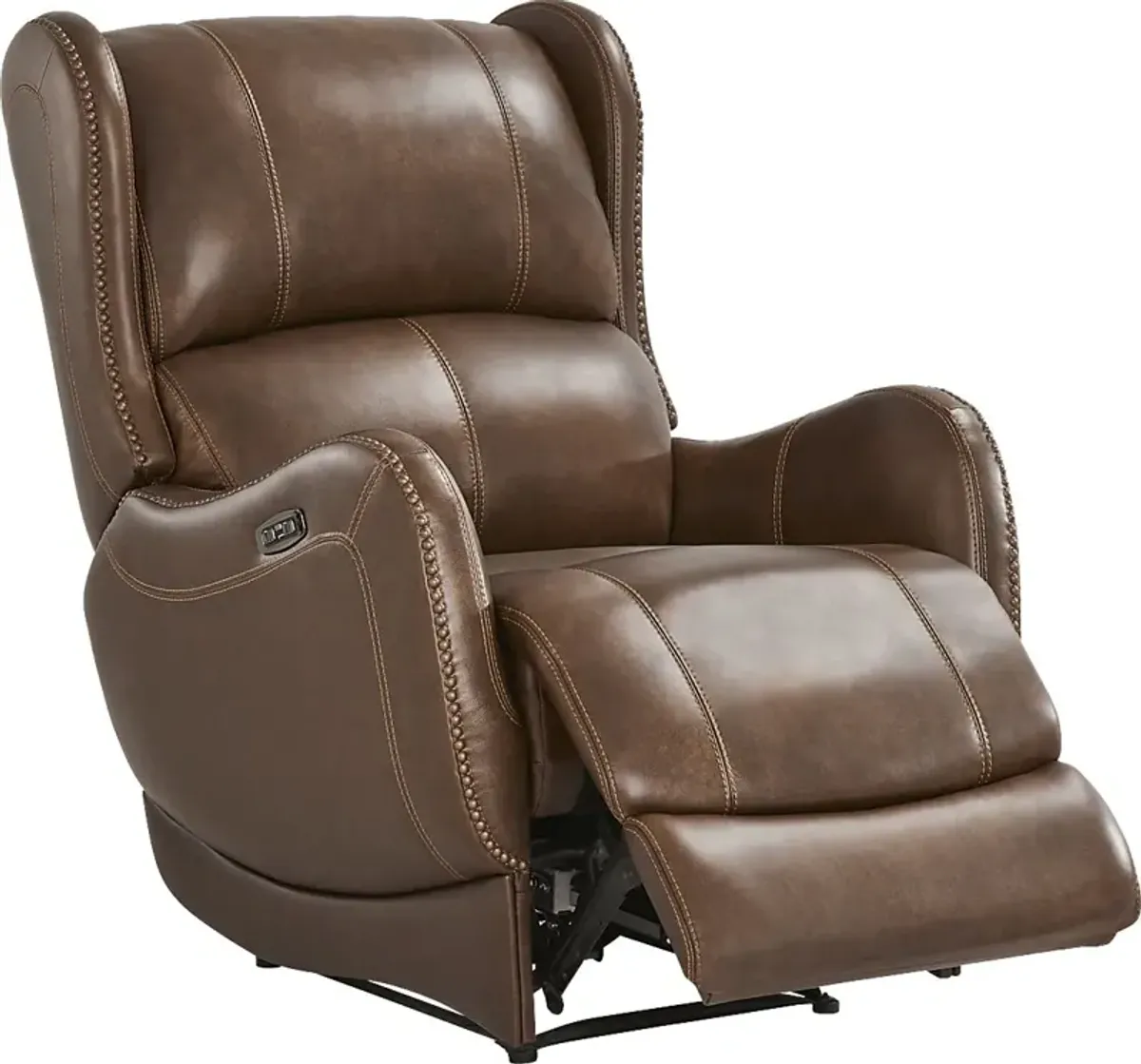 Oxford Square Brown Dual Power Recliner