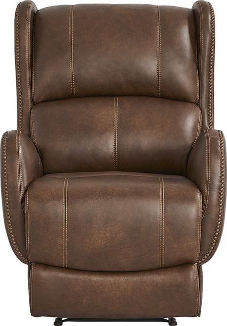 Oxford Square Brown Dual Power Recliner