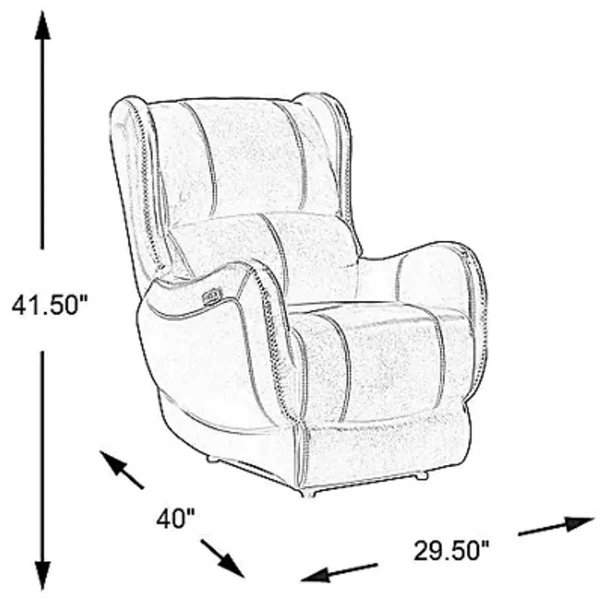 Oxford Square Brown Dual Power Recliner