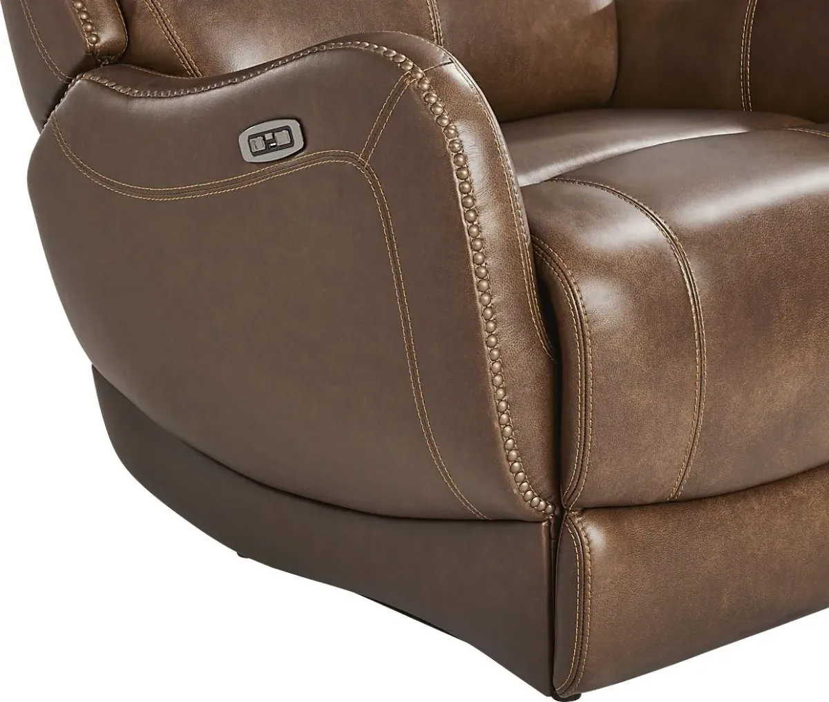 Oxford Square Brown Dual Power Recliner