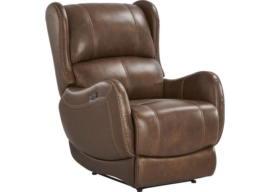 Oxford Square Brown Dual Power Recliner