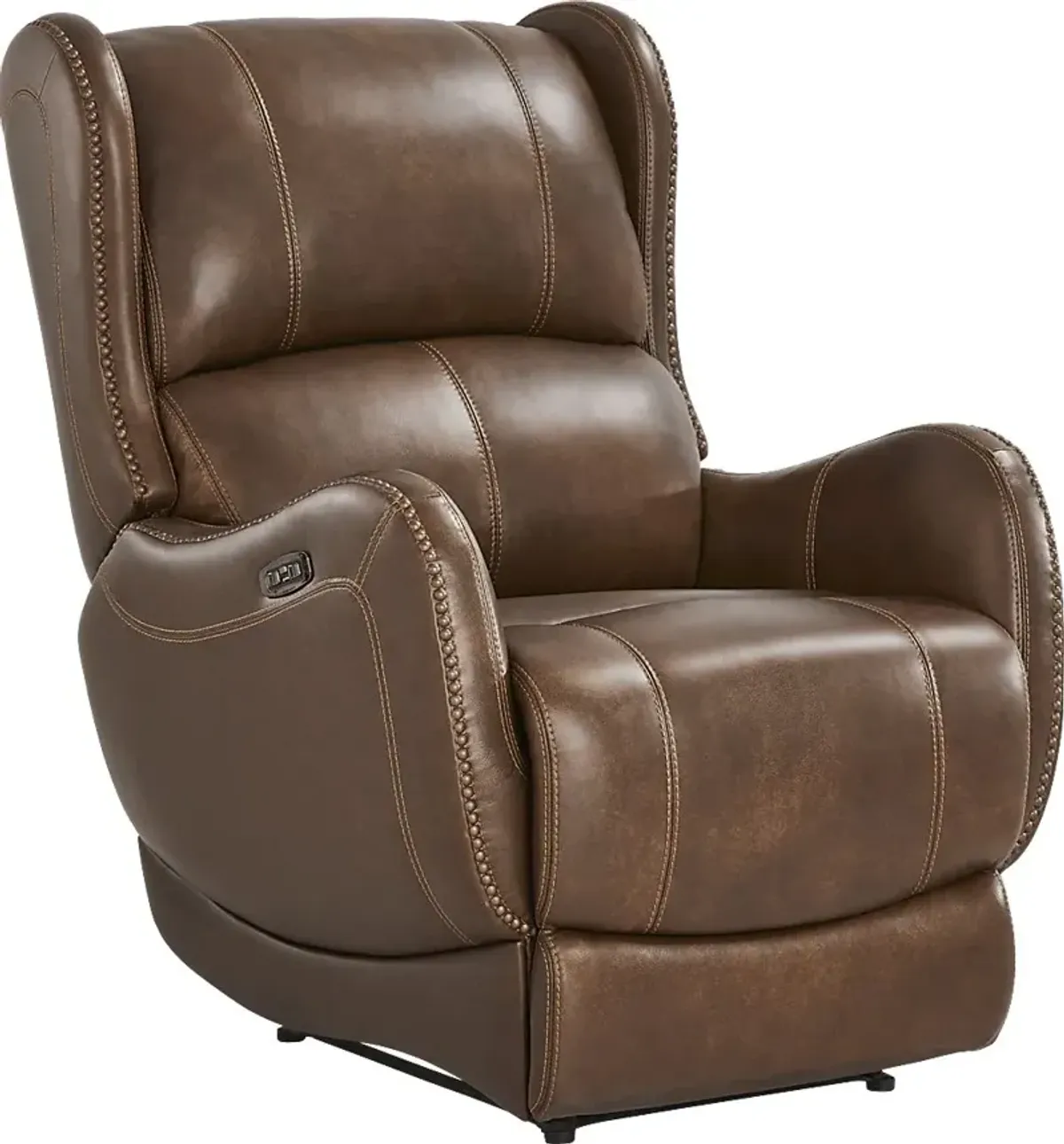 Oxford Square Brown Dual Power Recliner