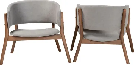 Warsoff Gray Accent Chair, Set of 2