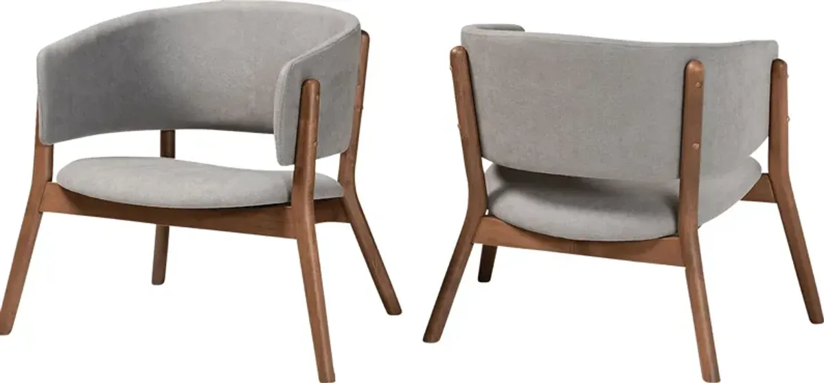 Warsoff Gray Accent Chair, Set of 2