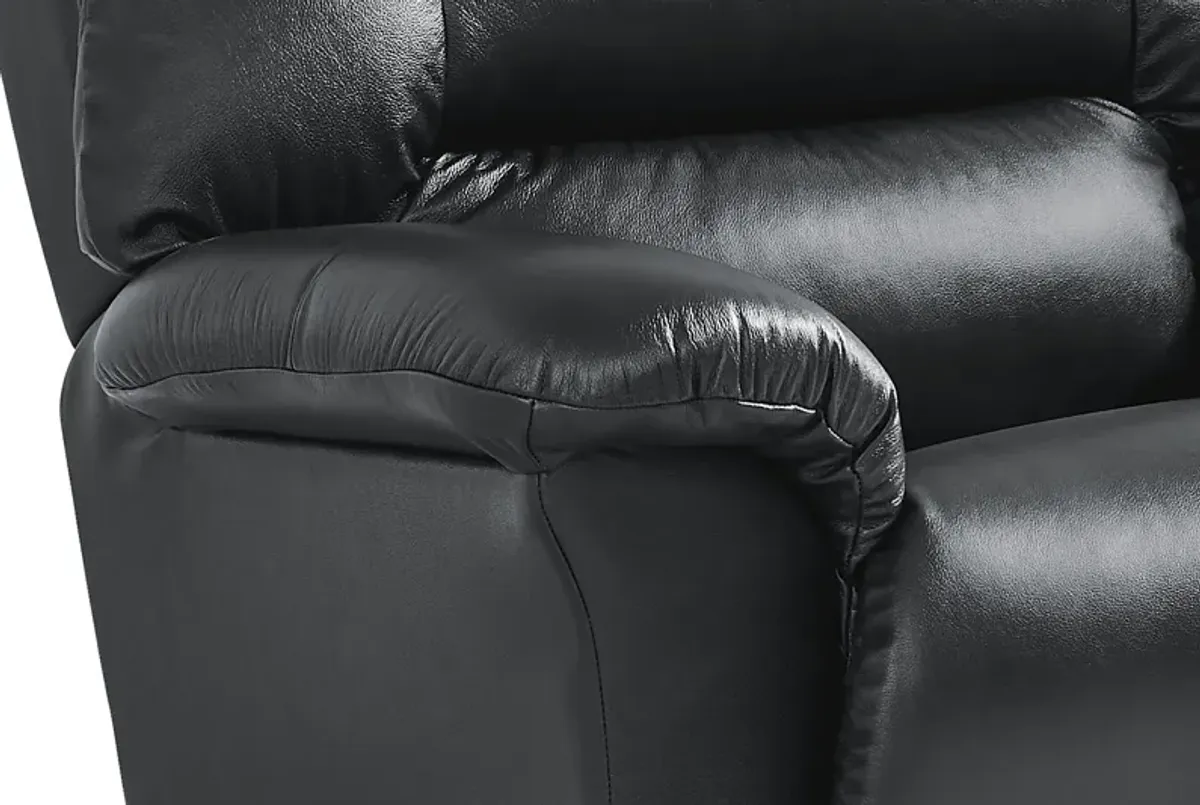 The Shaq Black Leather Recliner