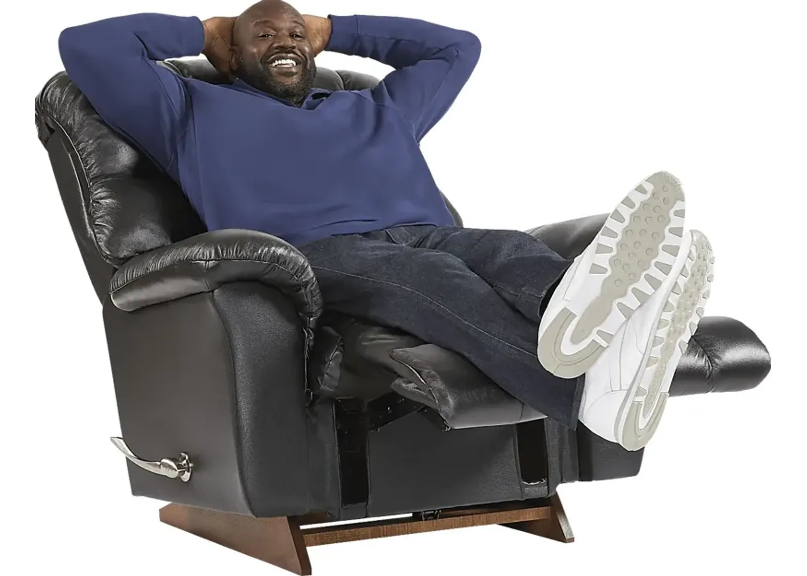 The Shaq Black Leather Recliner