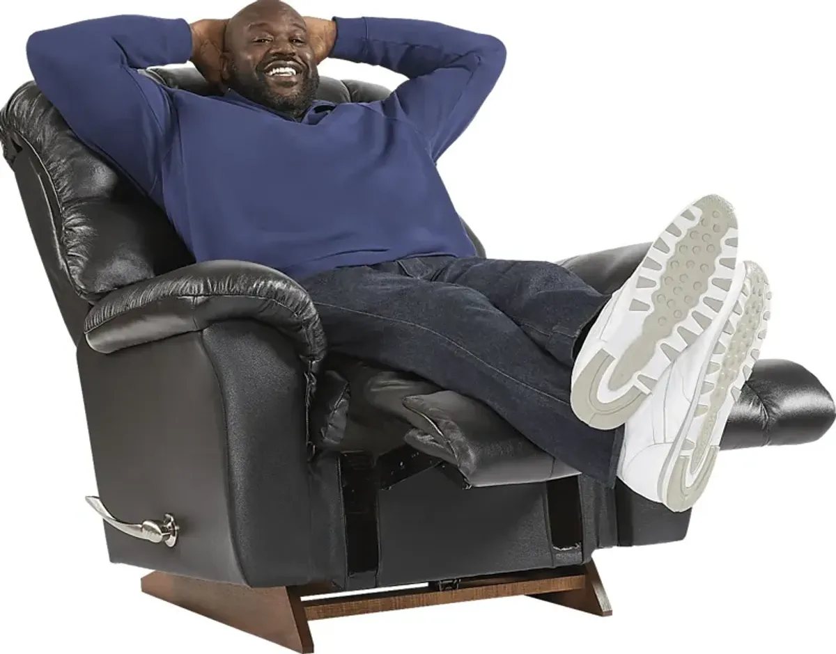 The Shaq Black Leather Recliner