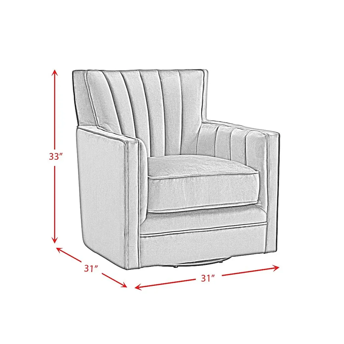 Chippenham Gray Accent Swivel Chair