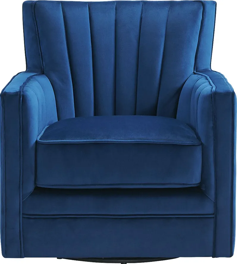 Chippenham Blue Accent Swivel Chair